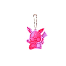 Hot sale cute  silicone pika-chu keychain/popular silicone toy keychain  for kids